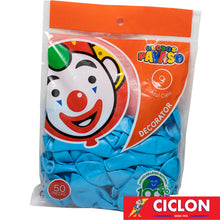 Cargar imagen en el visor de la galería, Globos Payaso de Latex #9 bolsa con 50 piezas