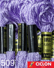 Cargar imagen en el visor de la galería, Hilo Iris para Bordar 100% Rayon Madeja 8m Colores 500-599