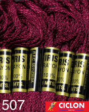 Cargar imagen en el visor de la galería, Hilo Iris para Bordar 100% Rayon Madeja 8m Colores 500-599