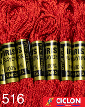 Cargar imagen en el visor de la galería, Hilo Iris para Bordar 100% Rayon Madeja 8m Colores 500-599