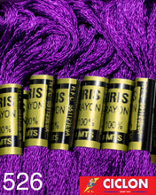 Cargar imagen en el visor de la galería, Hilo Iris para Bordar 100% Rayon Madeja 8m Colores 500-599