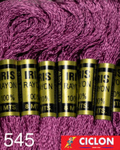 Cargar imagen en el visor de la galería, Hilo Iris para Bordar 100% Rayon Madeja 8m Colores 500-599