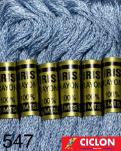 Cargar imagen en el visor de la galería, Hilo Iris para Bordar 100% Rayon Madeja 8m Colores 500-599