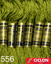 Cargar imagen en el visor de la galería, Hilo Iris para Bordar 100% Rayon Madeja 8m Colores 500-599
