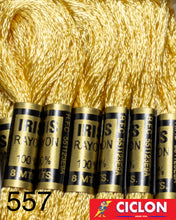 Cargar imagen en el visor de la galería, Hilo Iris para Bordar 100% Rayon Madeja 8m Colores 500-599