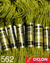 Cargar imagen en el visor de la galería, Hilo Iris para Bordar 100% Rayon Madeja 8m Colores 500-599