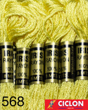 Cargar imagen en el visor de la galería, Hilo Iris para Bordar 100% Rayon Madeja 8m Colores 500-599
