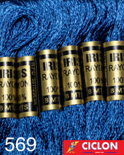 Cargar imagen en el visor de la galería, Hilo Iris para Bordar 100% Rayon Madeja 8m Colores 500-599