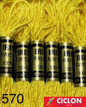 Cargar imagen en el visor de la galería, Hilo Iris para Bordar 100% Rayon Madeja 8m Colores 500-599