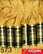 Cargar imagen en el visor de la galería, Hilo Iris para Bordar 100% Rayon Madeja 8m Colores 500-599
