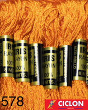 Cargar imagen en el visor de la galería, Hilo Iris para Bordar 100% Rayon Madeja 8m Colores 500-599