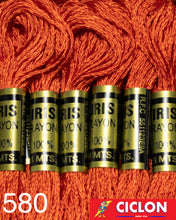 Cargar imagen en el visor de la galería, Hilo Iris para Bordar 100% Rayon Madeja 8m Colores 500-599