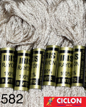 Cargar imagen en el visor de la galería, Hilo Iris para Bordar 100% Rayon Madeja 8m Colores 500-599