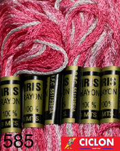 Cargar imagen en el visor de la galería, Hilo Iris para Bordar 100% Rayon Madeja 8m Colores 500-599