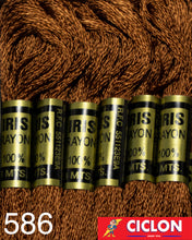 Cargar imagen en el visor de la galería, Hilo Iris para Bordar 100% Rayon Madeja 8m Colores 500-599