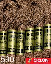 Cargar imagen en el visor de la galería, Hilo Iris para Bordar 100% Rayon Madeja 8m Colores 500-599