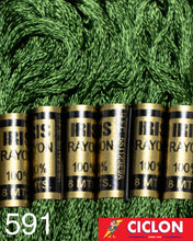 Cargar imagen en el visor de la galería, Hilo Iris para Bordar 100% Rayon Madeja 8m Colores 500-599