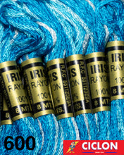 Cargar imagen en el visor de la galería, Hilo Iris para Bordar 100% Rayon Madeja 8m Colores 600-625