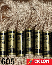 Cargar imagen en el visor de la galería, Hilo Iris para Bordar 100% Rayon Madeja 8m Colores 600-625