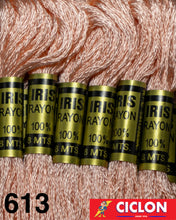 Cargar imagen en el visor de la galería, Hilo Iris para Bordar 100% Rayon Madeja 8m Colores 600-625
