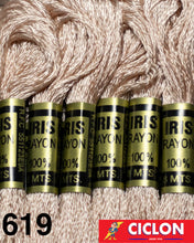 Cargar imagen en el visor de la galería, Hilo Iris para Bordar 100% Rayon Madeja 8m Colores 600-625