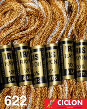 Cargar imagen en el visor de la galería, Hilo Iris para Bordar 100% Rayon Madeja 8m Colores 600-625