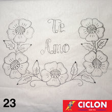 Cargar imagen en el visor de la galería, Manta para Bordar Natural 60cm x 60cm