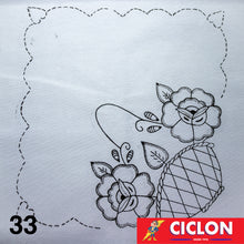 Cargar imagen en el visor de la galería, Tela para Bordar Blanca 60cm x 60cm