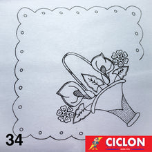 Cargar imagen en el visor de la galería, Tela para Bordar Blanca 60cm x 60cm