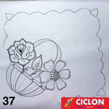 Cargar imagen en el visor de la galería, Tela para Bordar Blanca 60cm x 60cm