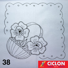 Cargar imagen en el visor de la galería, Tela para Bordar Blanca 60cm x 60cm