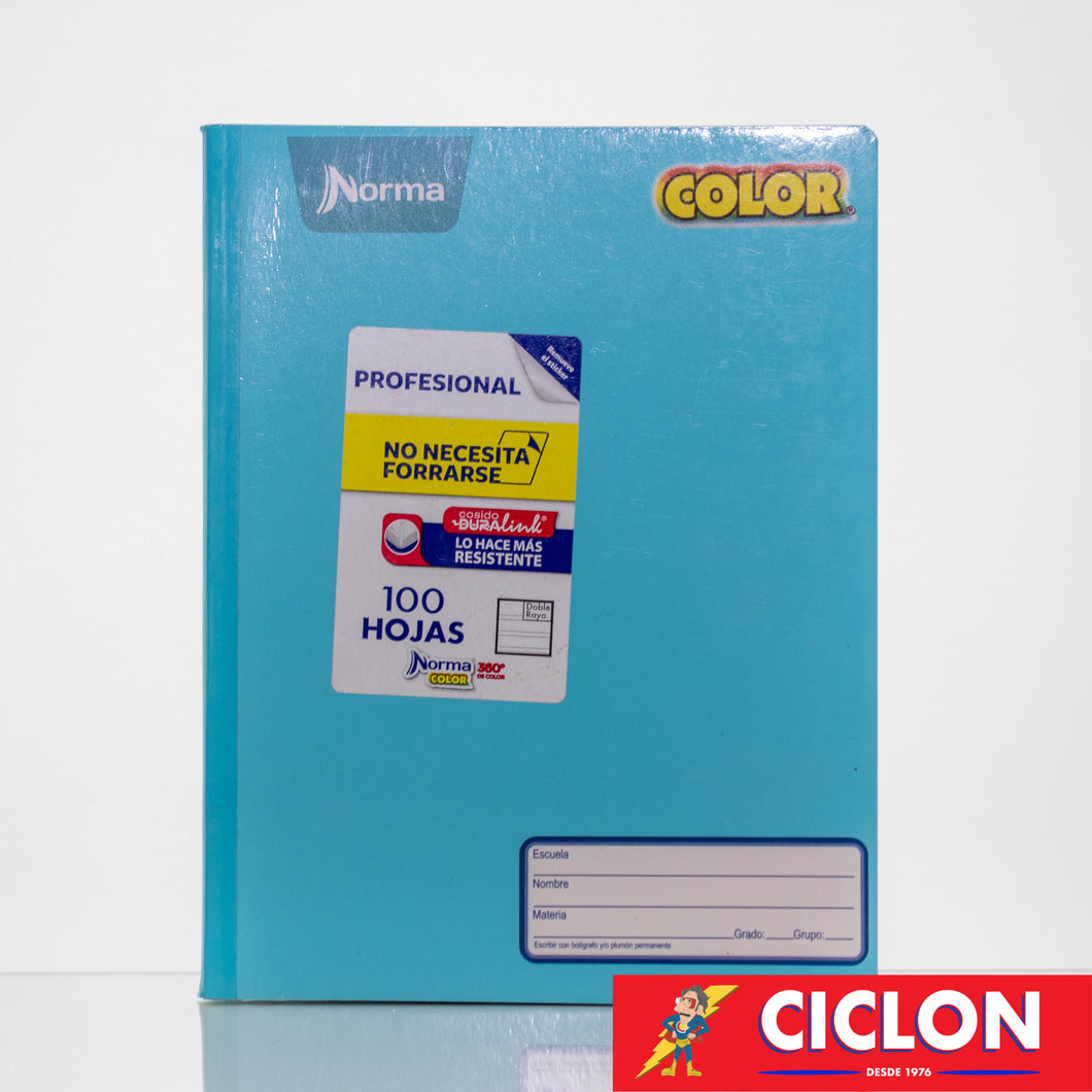 Cuaderno Profesional Cosido Doble Raya Norma color